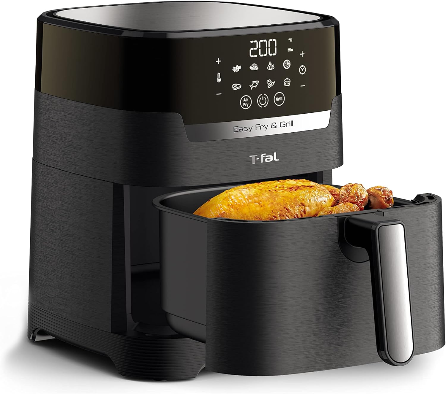 T-fal Air Fryer & Grill Combo Digital, 2-in-1, 4.4 Qrt, black