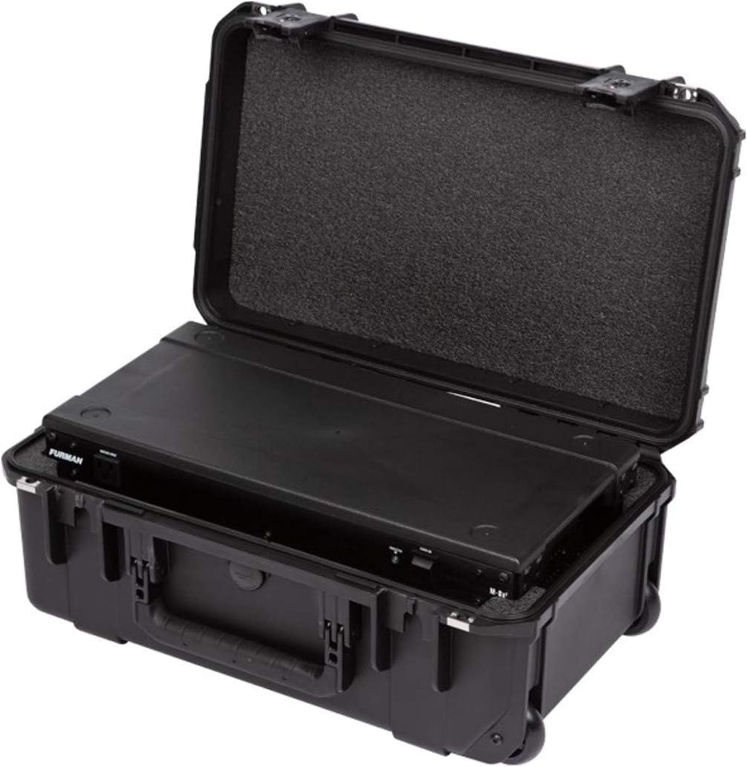 SKB iSeries 2U Shallow Fly Rack, Waterproof Polypropylene Hard Case with Durable Latches for Travel and Storage, Ideal for Musicians, 9 Inch, Black