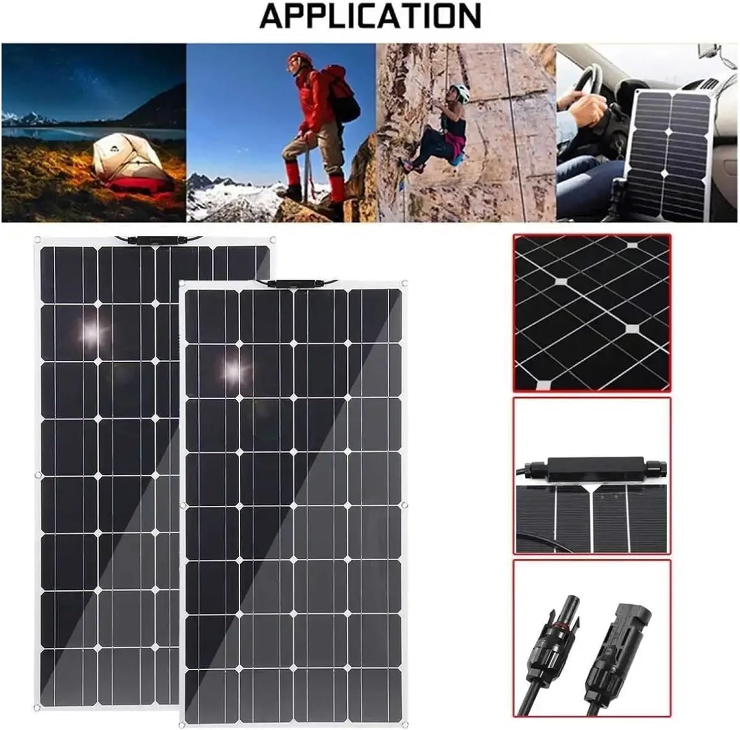 2000W Solar Panel System Kits for Home with 100A Solar Panel Charge Controller 1000W 2000W (1PCS with Controller)