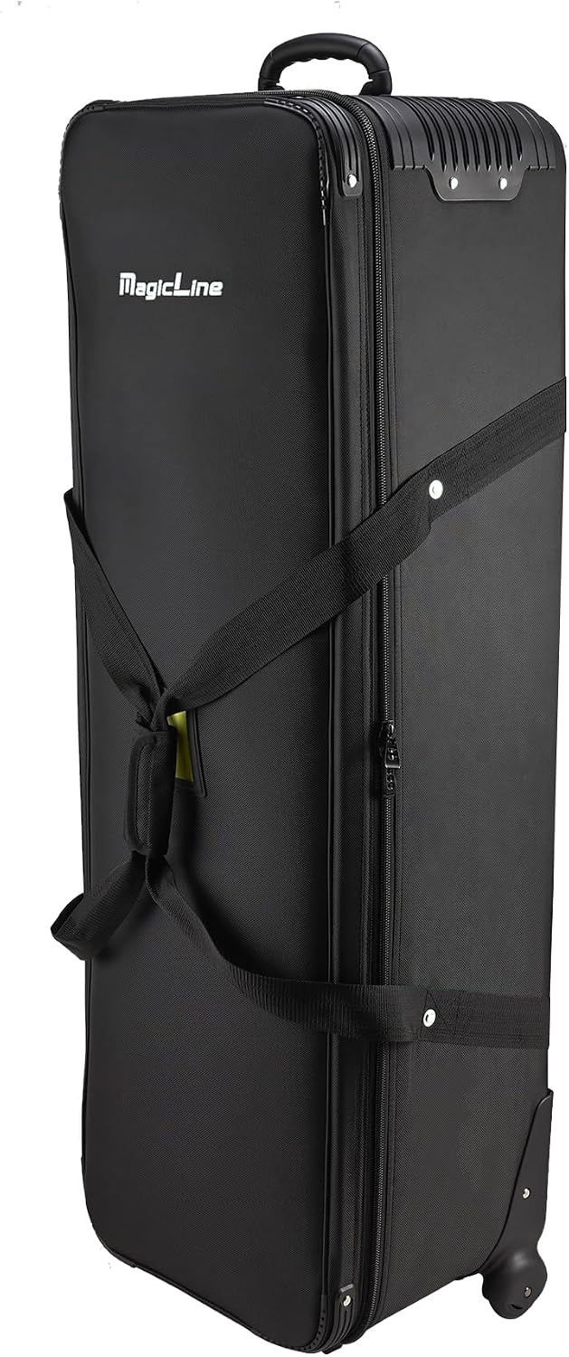 MagicLine Studio Trolley Case 47.2x15x13 inch/120x38x33 cm, Rolling Camera Case, Carrying Bag with Wheels for Photo Video Studio Gears, Light Stands, Tripods, Strobes and Studio Lights, Telescopes.