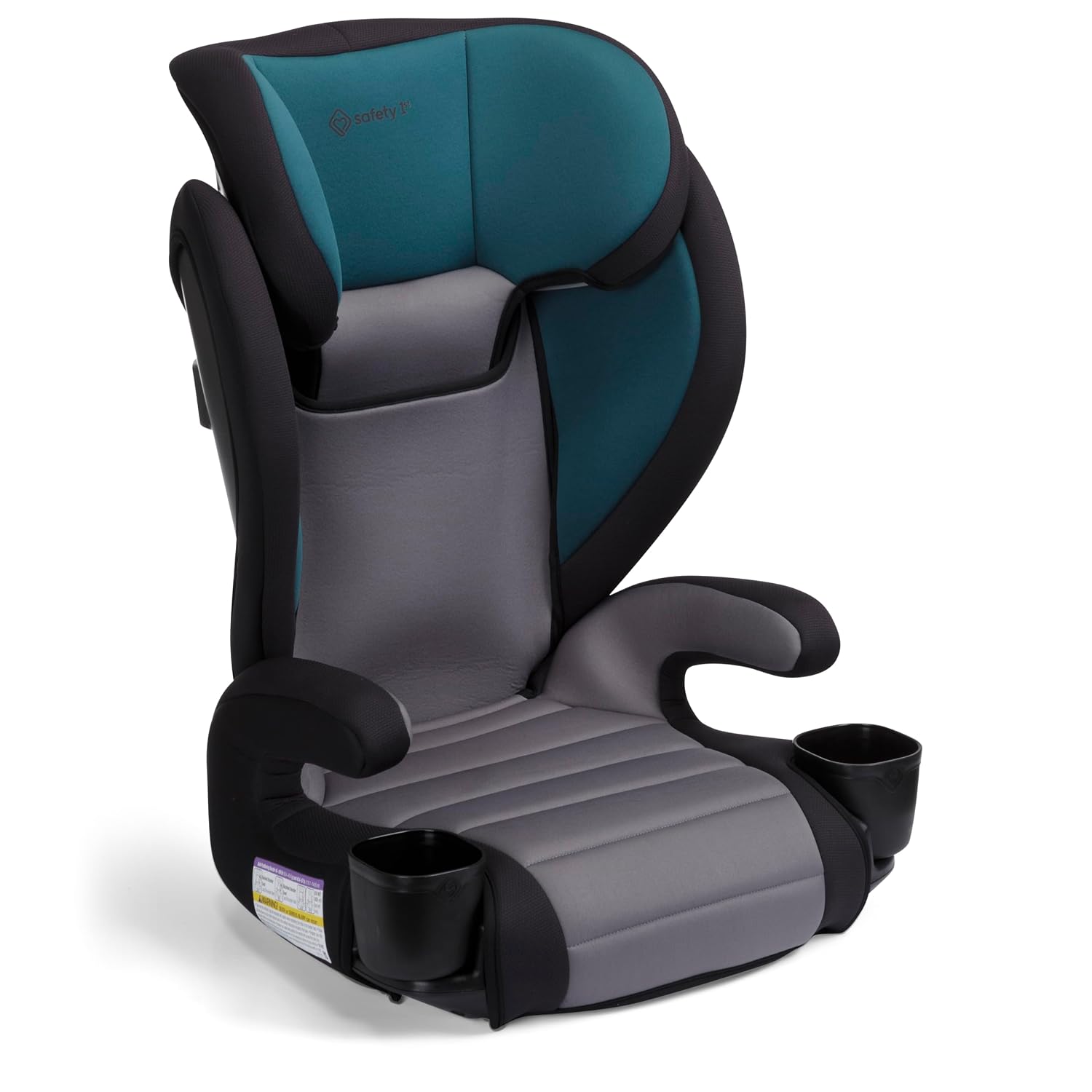 Safety 1st Grow and Go 2-in-1 Booster Car Seat with ComfortWings, Converts High-Back to Backless, 19' Wide, Fits 3 Across, Lightweight, Foldable, Easy-Clean, Cup Holders, 40-100 lbs, Sea Serpent