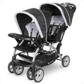 Baby Trend Double Infant and Toddler Stroller w/ Harness and Basket, Sit N' Stand, Stormy.