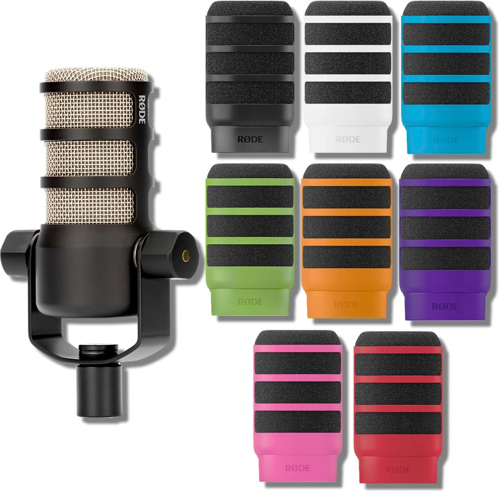 Rode RODECaster Pro 2 Complete Podcast Studio Kit with 4 PodMics, PSA1+ Boom Arms, StreamEye Cans50 Headphones, and Color-Coded XLR Cables