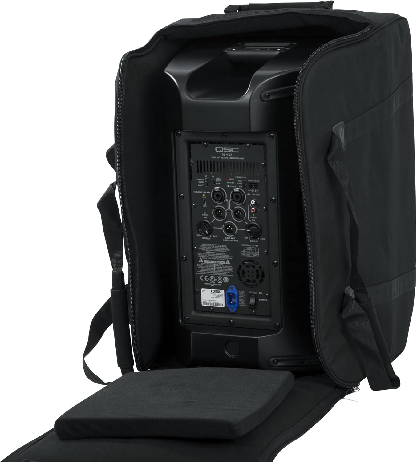 Gator Cases Rolling Speaker Bag for Small Format 12' Loudspeakers with Retractable Pull Handle (GPA-712SM)
