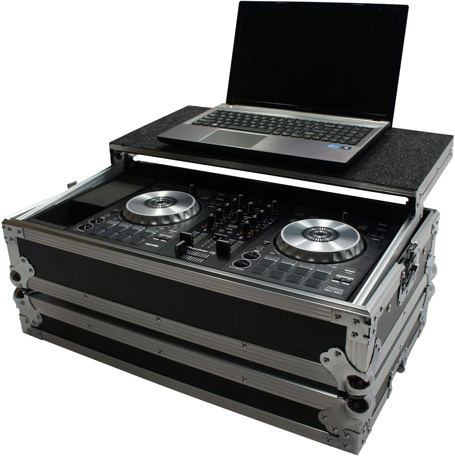 Harmony Audio HCDDJSBLT Flight Glide Laptop Stand Road DJ Case Compatible with Pioneer DDJ-SB