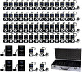 Retekess T130 Wireless Tour Guide System, Tour Guide Microphone and Speaker, 64 Slot Charge Case, Tour Guide Headsets for Church,School (4 Transmitters and 60 Receivers)