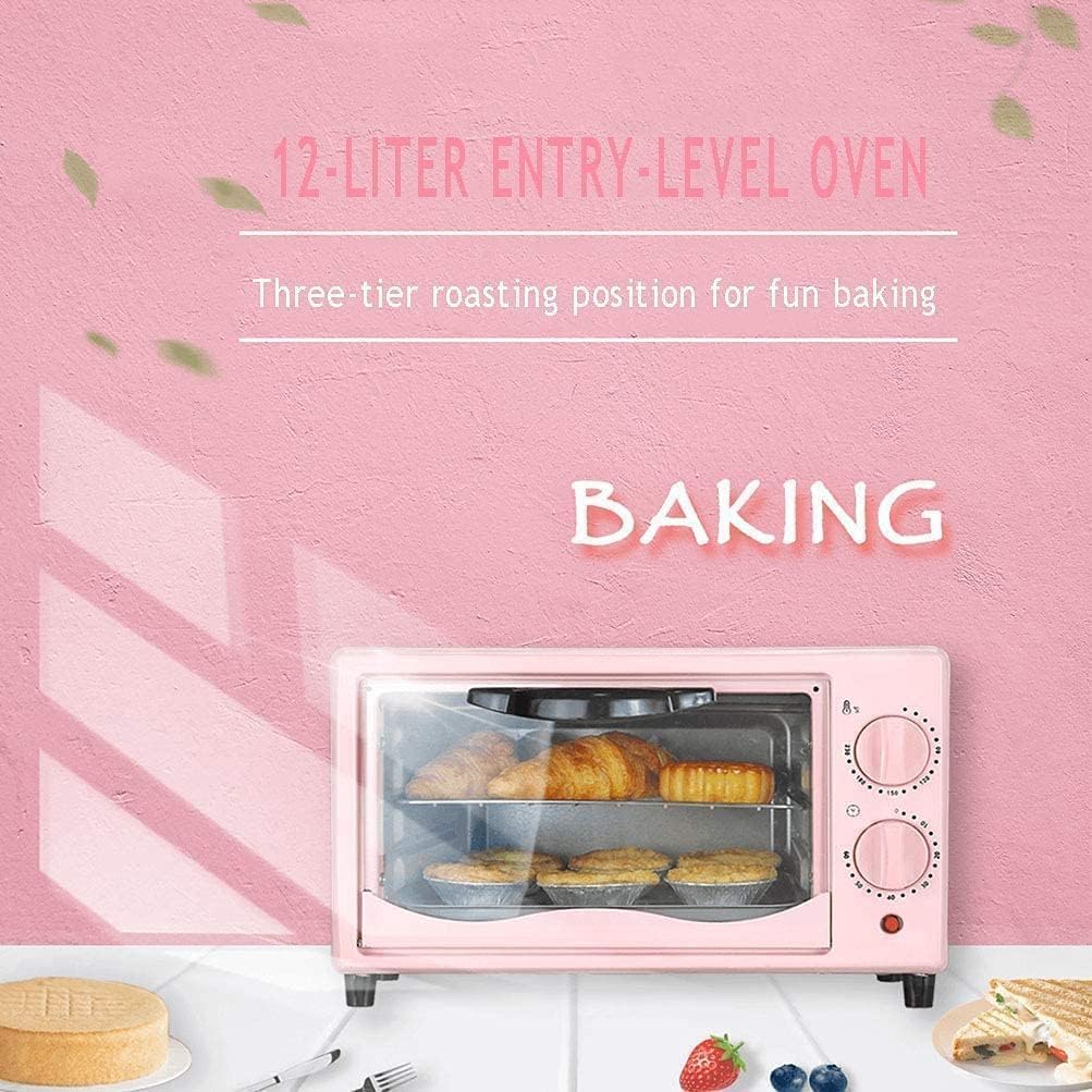 oven mini oven air fryer oven 12L Mini Oven,Multi-Function Convection Countertop Toaster Oven Electric Toaster Oven Toaster Ovens Countertop Toaster Oven Air Fryer, (Color : Pink) ( Color : Rojo , S