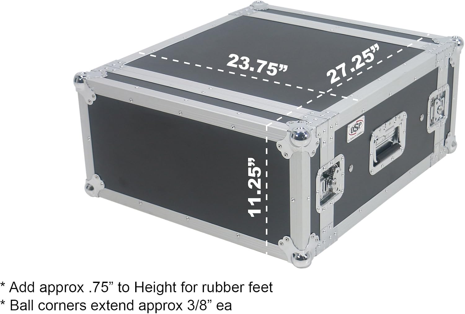 4 Space (4U) ATA Rack Amp Road Shock Mount Case (20' Deep)