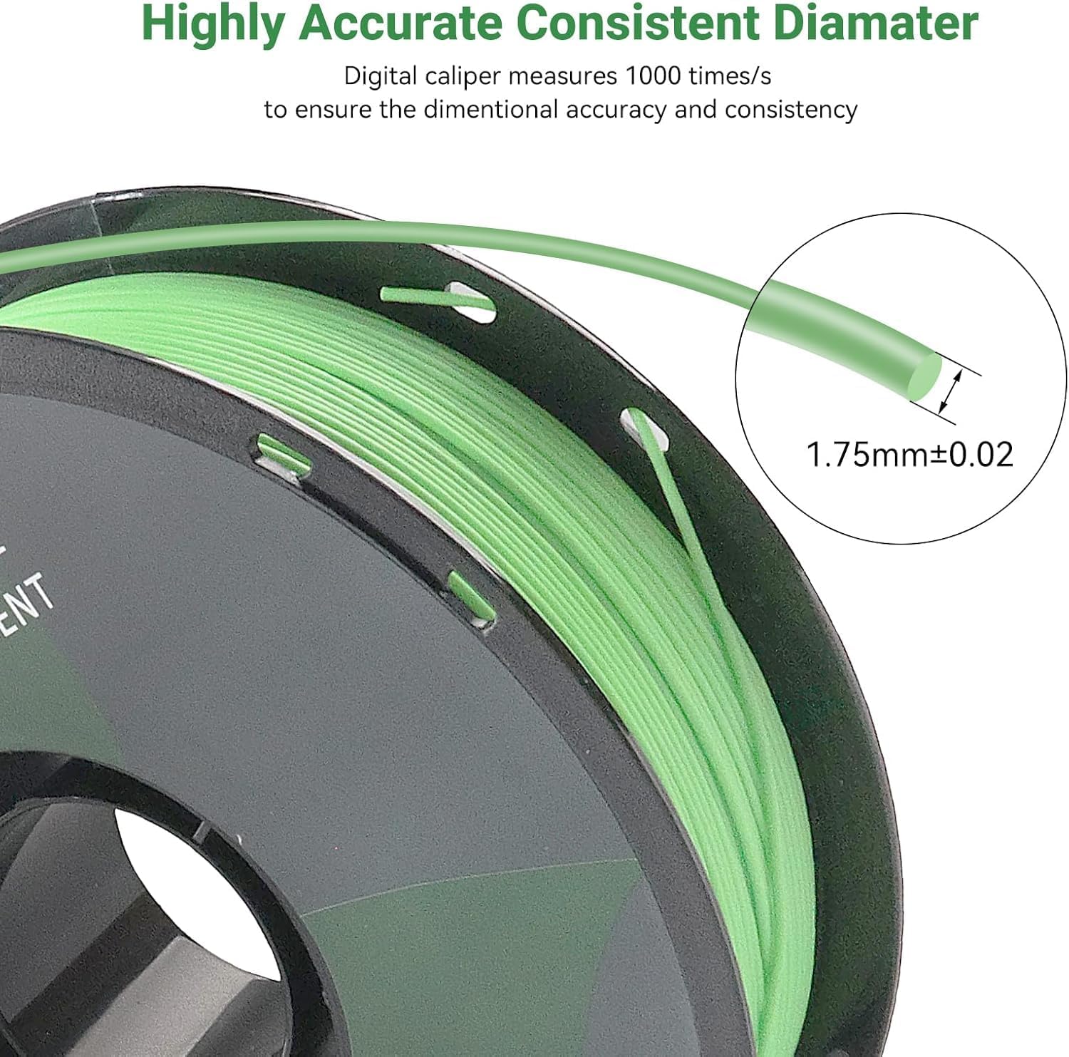 10 Pack PLA 3D Printer Filament Bundle, Dimensional Accuracy +/- 0.02 mm, 1kg Spool(2.2lbs), 1.75 mm，Black White Grey Red Green Blue Yellow Brown Lemon Green Ice Cream