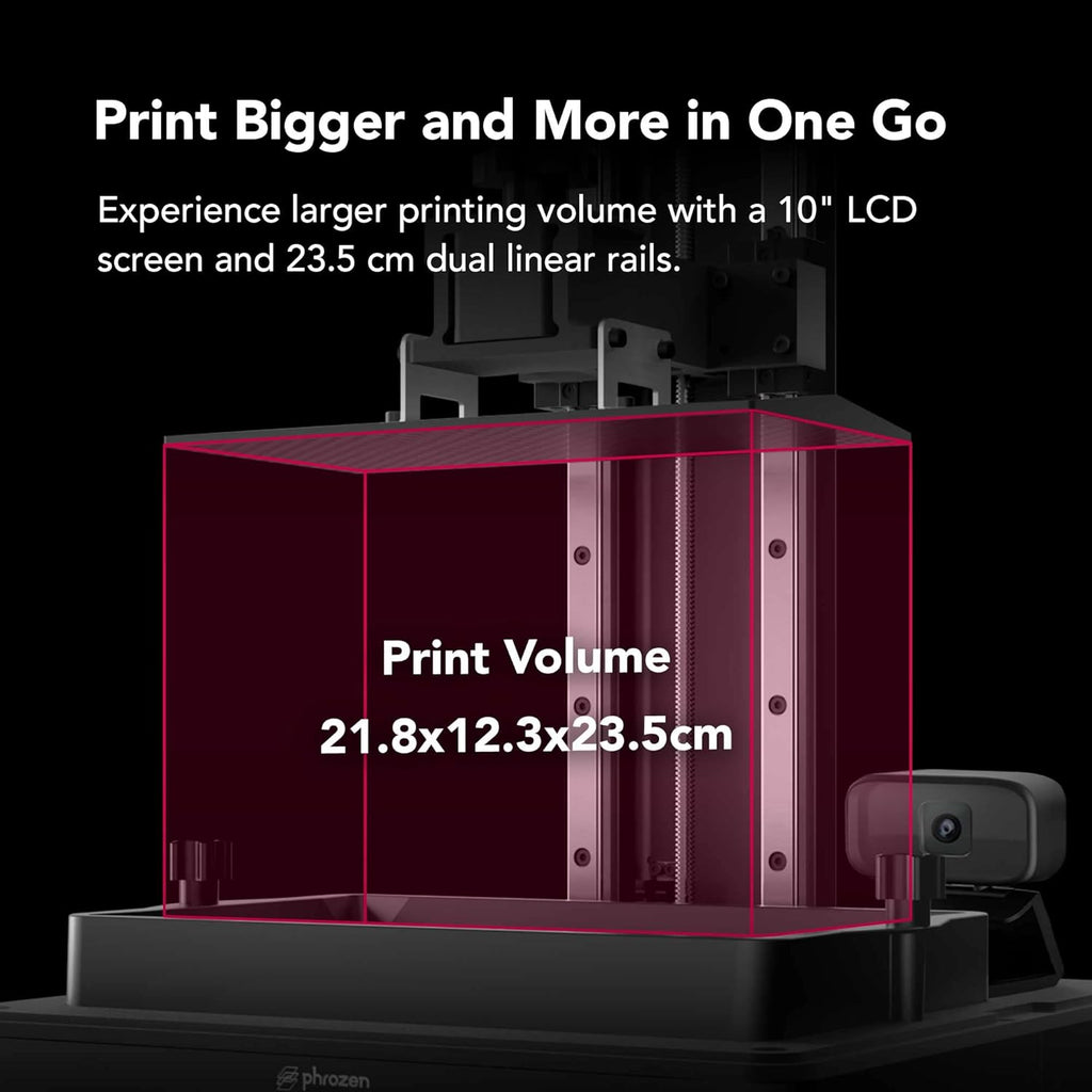 phrozen Sonic Mighty 8K LCD Resin 3D Printer, 10' Monochrome LCD, Tabletop 3D Resin Printer with 28µm XY Resolution, 8.6 * 4.8 * 9.3 Inch Printing Volume for Models, Miniatures and Action Figures