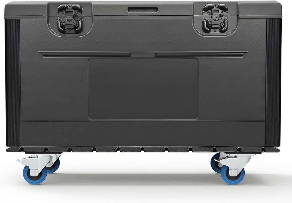 Diandian Cable Trunk Road Case with Wheels and Divider, 44' x 22' x 24' Stackable Heavy Duty ATA Rolling Utility Road Case, for Pro Audio & DJ Equipment Storage, Transport for Touring with Casters