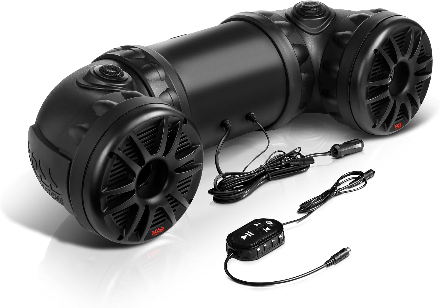 BOSS Audio Systems ATV85B ATV Speaker System - 8 Inch Speakers, 1.5 Inch Tweeters, Full Range Audio, Built-in Amplifier, Bluetooth Remote