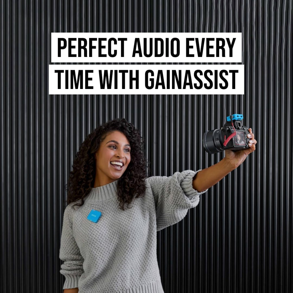 RØDE Wireless GO (Gen 3) – Compact Wireless Mic – Pristine Audio, 32-bit Float Recording, Automatic Level Control, for Phones, Cameras and Computers (Blue)