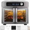 Romswi 26QT French Door Air Fryer Toaster Oven Combo, 24 Cooking Functions and Digital Controls, Fits 12' Pizza, 6 Slices of Toast, Rotisserie 6lb Chicken, 6 Accessories Included