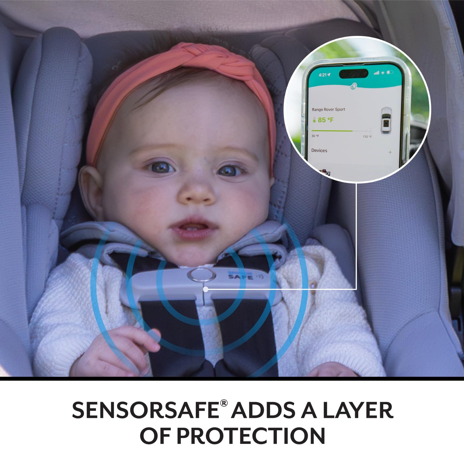 Evenflo Revolve180 LiteMax NXT Rotating Rear-Facing Lightweight Preemie and Infant Car Seat 3-30lbs. with SensorySoothe. Easy Install with Base (Topaz)