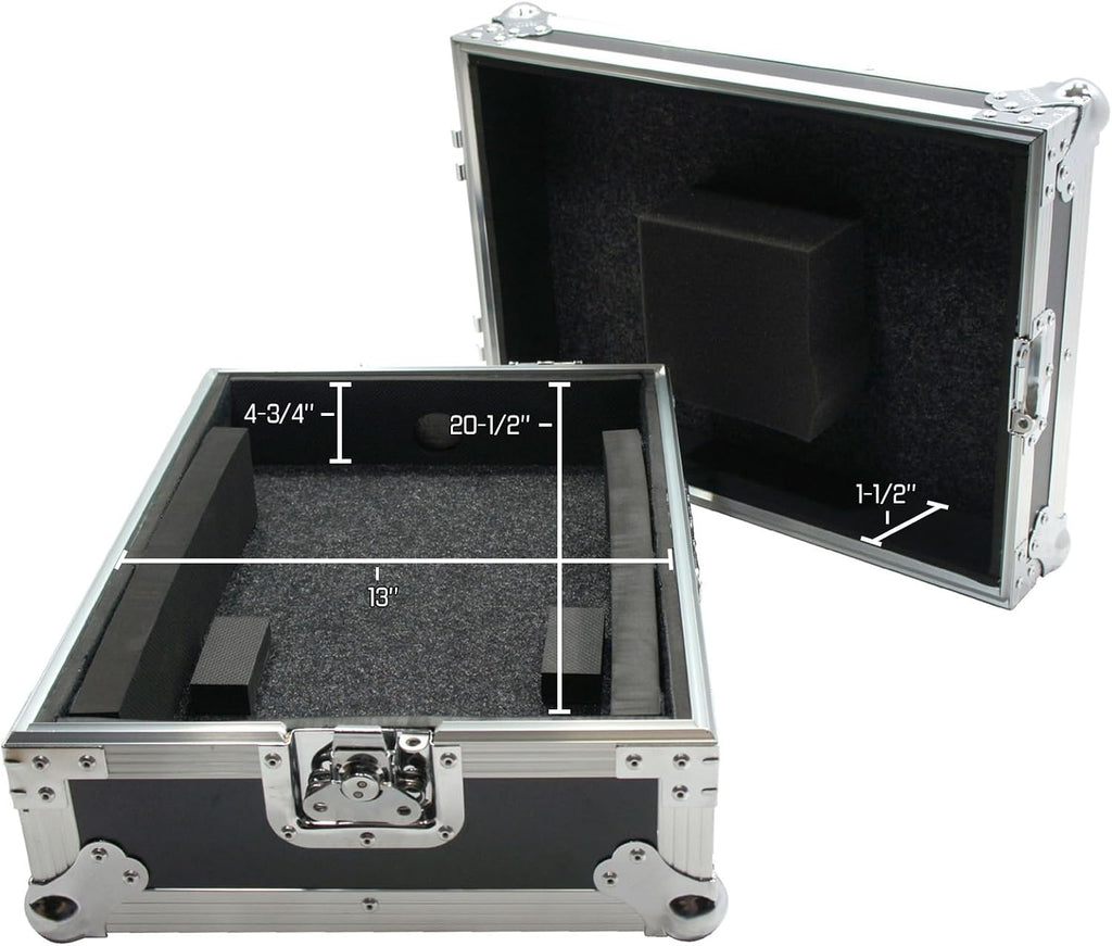 Harmony Audio HC12MIX Flight DJ Road Travel Custom Case Compatible with Universal 12' Mixer