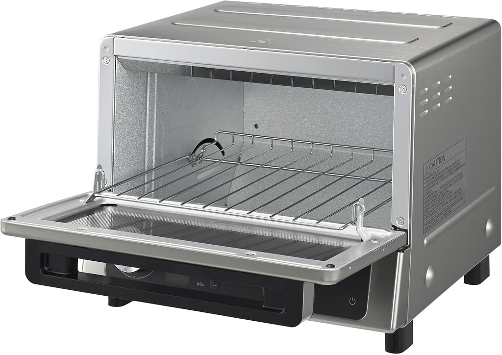 Panasonic FlashXpress Toaster Oven Countertop, Compact 4 Slice Toaster Oven w/Double Infrared Heating, PFAS-free, 6 Auto Cook Options & Precise Temperature Control, 1300W - NB-G200P (Stainless Steel)