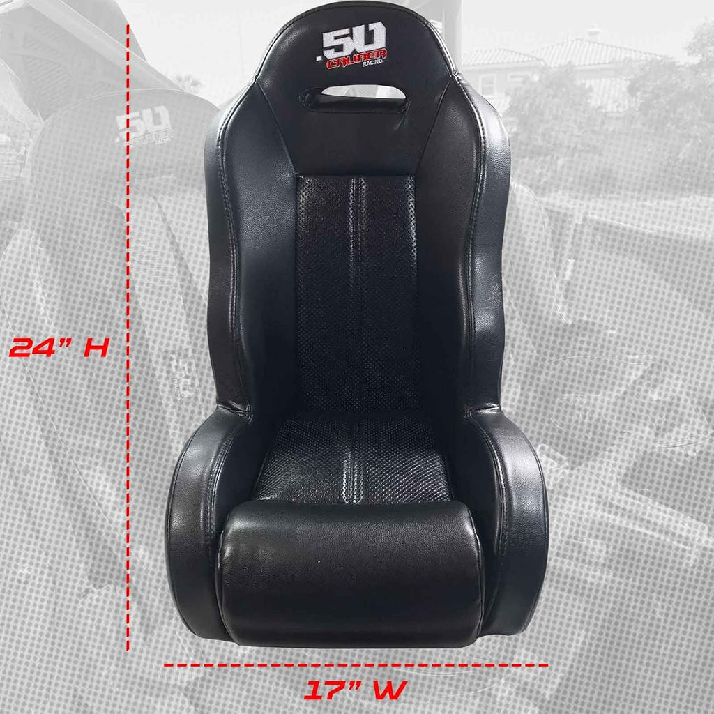 50 Caliber Racing Premium Mini Bucket Seat for All Vehicles - Secure Comfort for Kids, Fits Polaris RZR (No Bracket, Limited Stock)