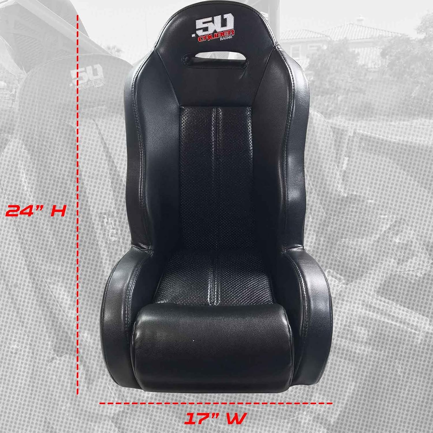 50 Caliber Racing mini Bucket seat for All Vehicles Polaris RZR canam x3 Booster seat (Seat with Bracket)