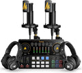 MAONO Podcast Equipment Bundle for 2: Audio Interface Mixer with 2 XLR Condenser Mic and 2 Headphone Podcast Streaming MaonoCaster E2 Gen2+2*PM320T+2*MH700