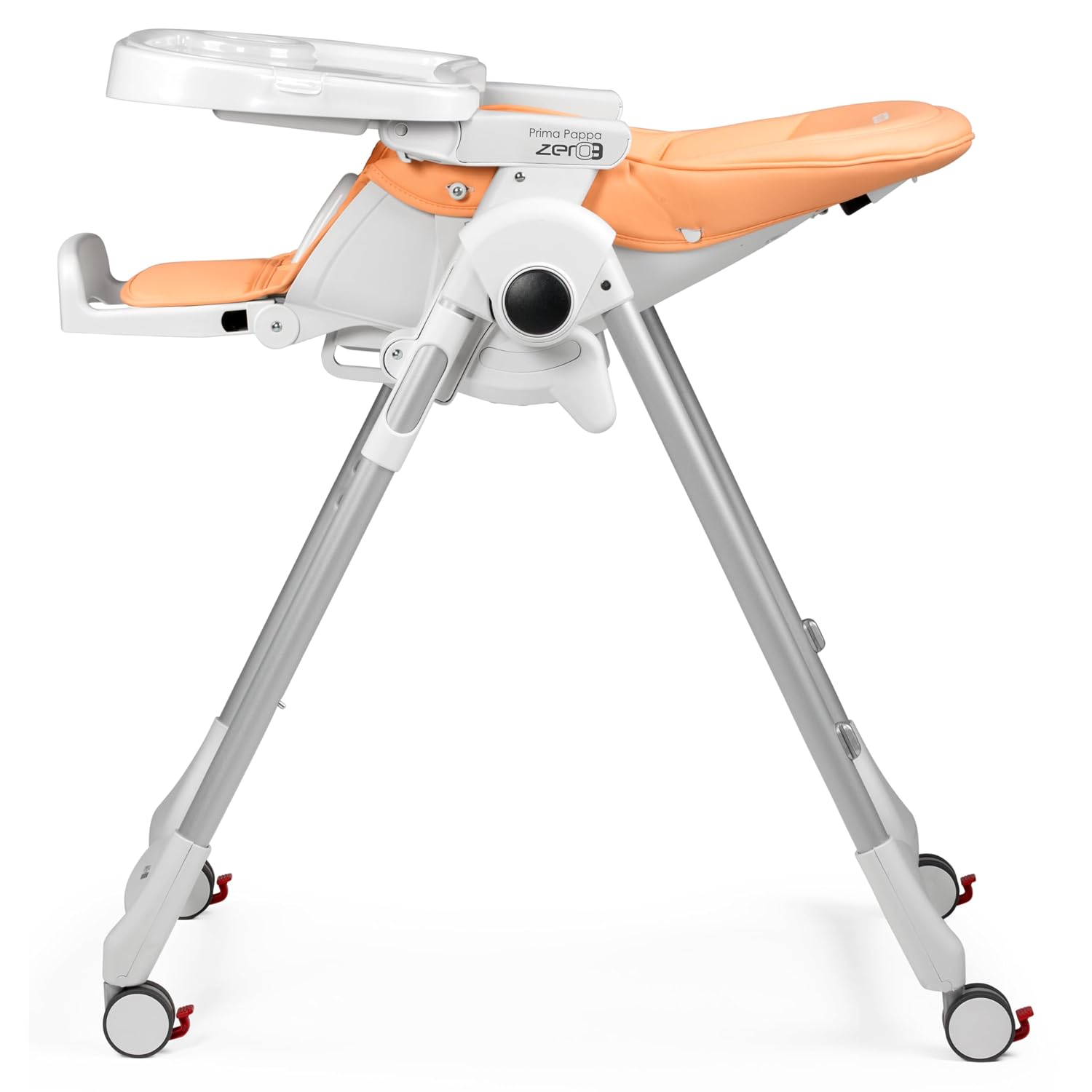 Peg Perego Prima Pappa Zero 3 - High Chair - for Children Newborn to 3 Years of Age - Made in Italy - Peach (Light Orange)
