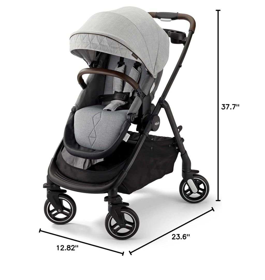 Graco® Premier Modes Merge Stroller with EZ Spin Wheels for 360 Rotation, 3 Modes: Infant Car Seat Carrier, Carry Cot, to Toddler Stroller, Reversible Baby Stroller Seat, Midtown