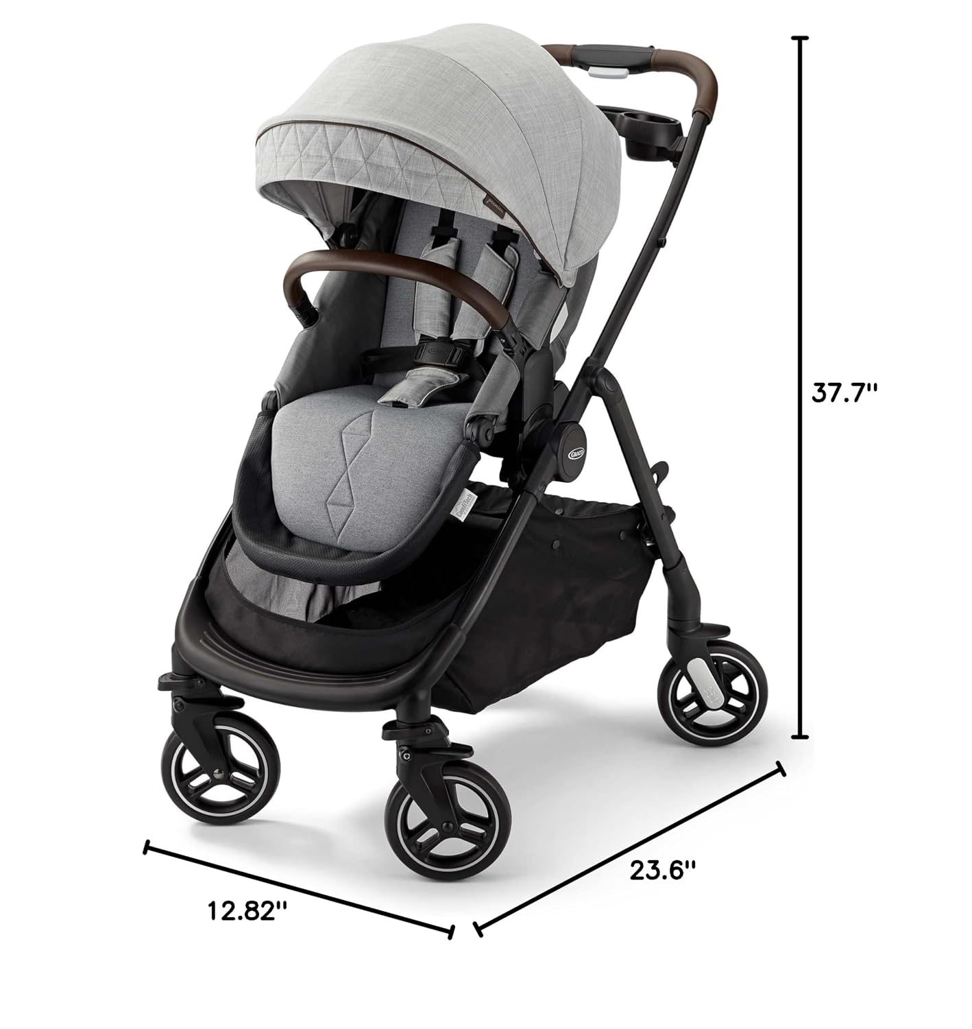 Graco® Premier Modes Merge Stroller with EZ Spin Wheels for 360 Rotation, 3 Modes: Infant Car Seat Carrier, Carry Cot, to Toddler Stroller, Reversible Baby Stroller Seat, Midtown