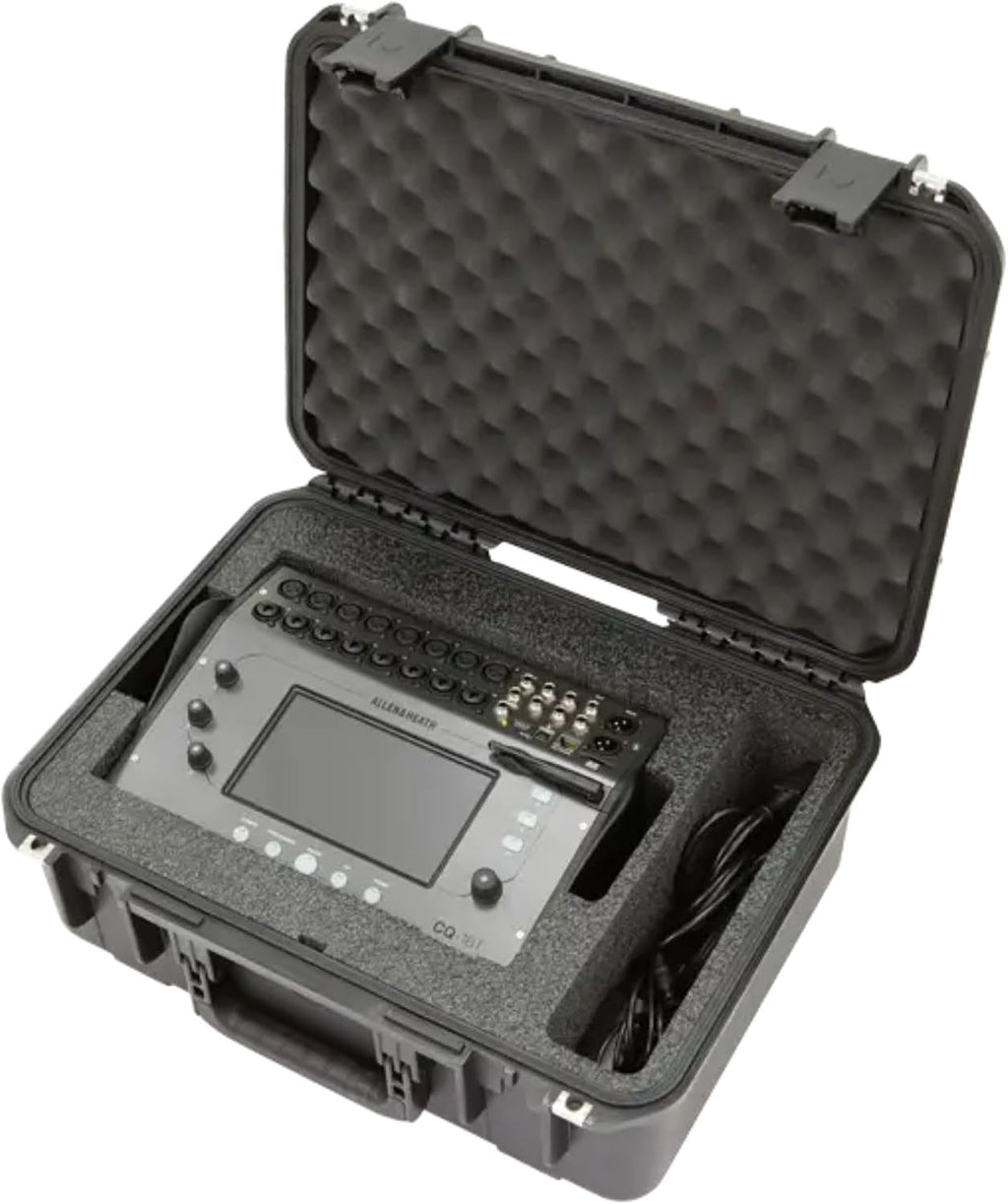 SKB iSeries Allen & Heath CQ-12T or CQ-18T Mixer Waterproof Hard Case, Polypropylene Shell with Custom Foam Interior and Internal Side Pocket