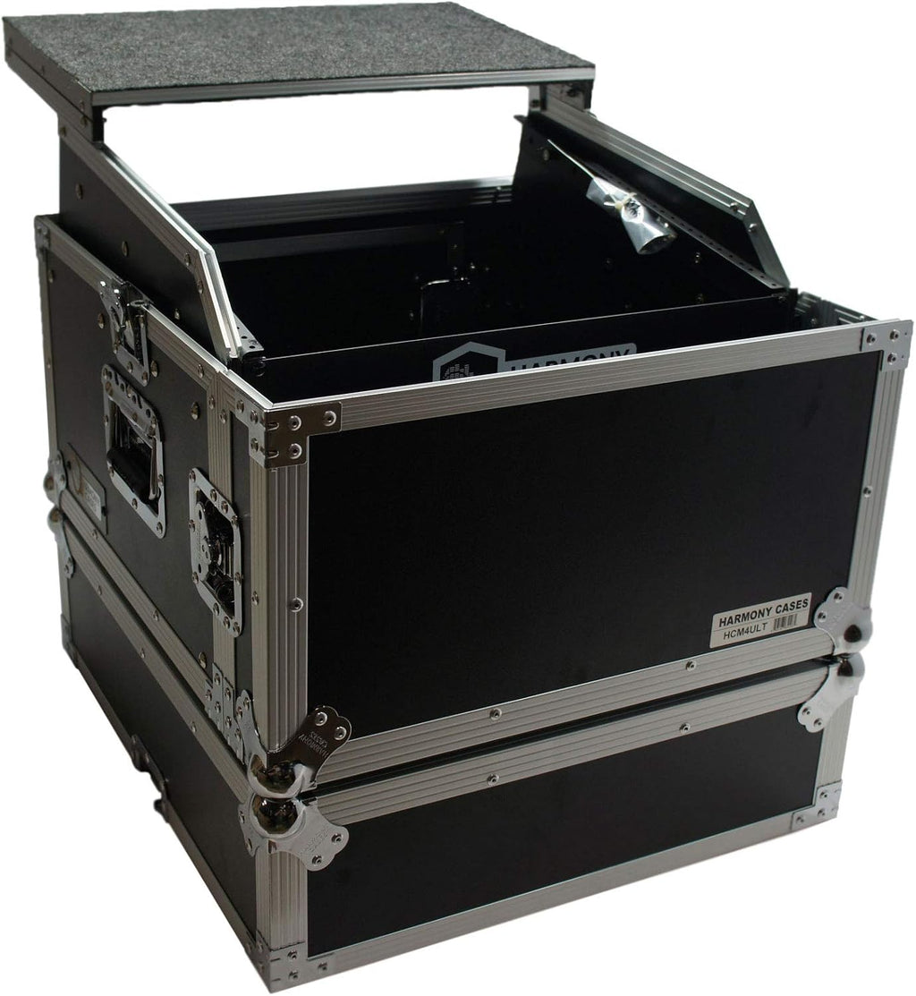 Harmony Audio Cases HCM4ULT DJ Laptop Glide 10U Slant Top 6U Vertical Rack Case New