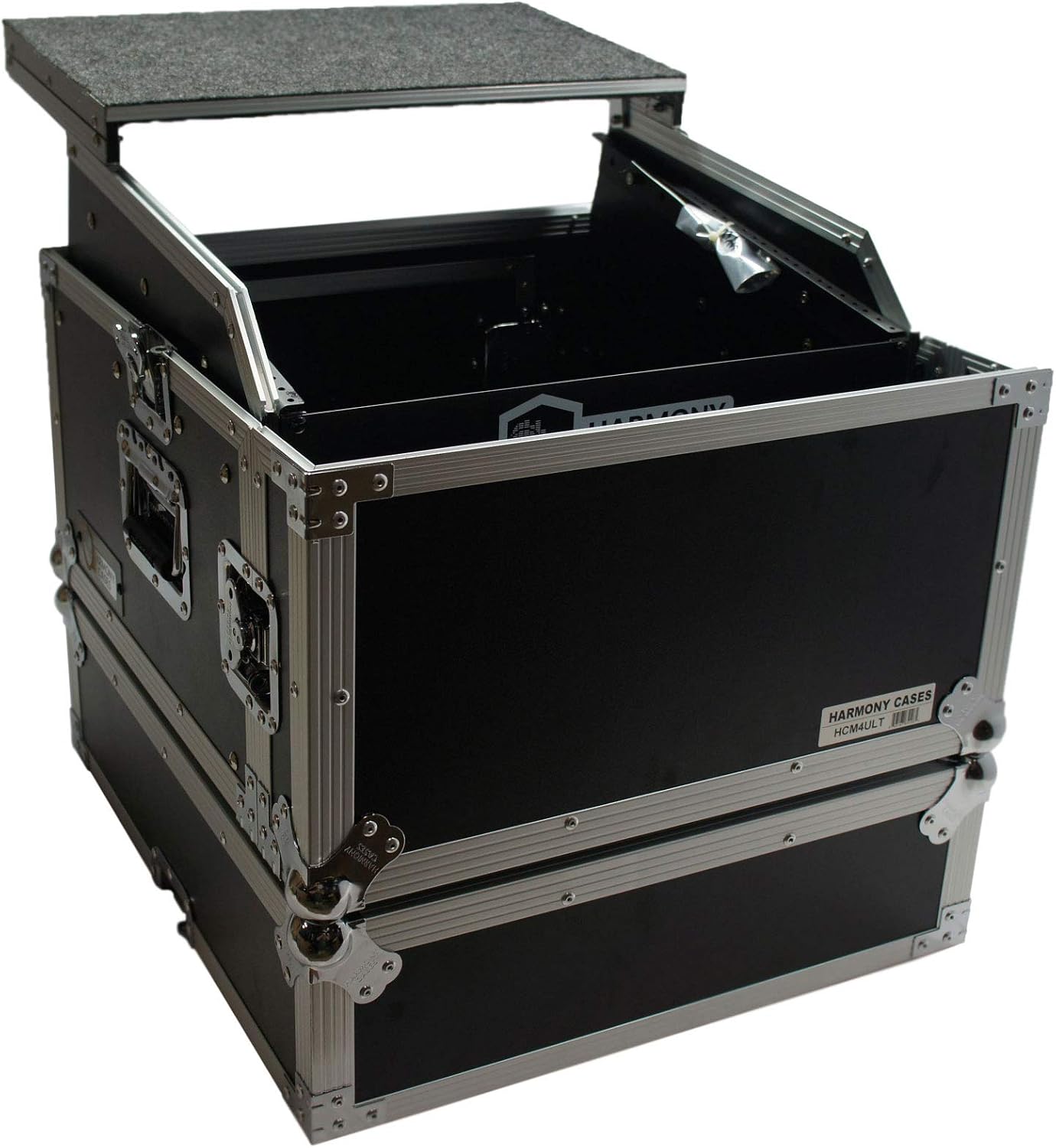 Harmony Audio Cases HCM4ULT DJ Laptop Glide 10U Slant Top 6U Vertical Rack Case New