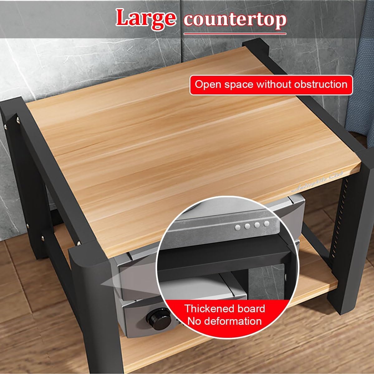 2/3/4/5 Tier Audio Cabinet Record Player Stand Audio Rack, AV Component Media Stand, Tower Player Stand, Home Stereo Rack System With Height-Adjustable Shelf, For DVD Players TV Box Game Console(Black