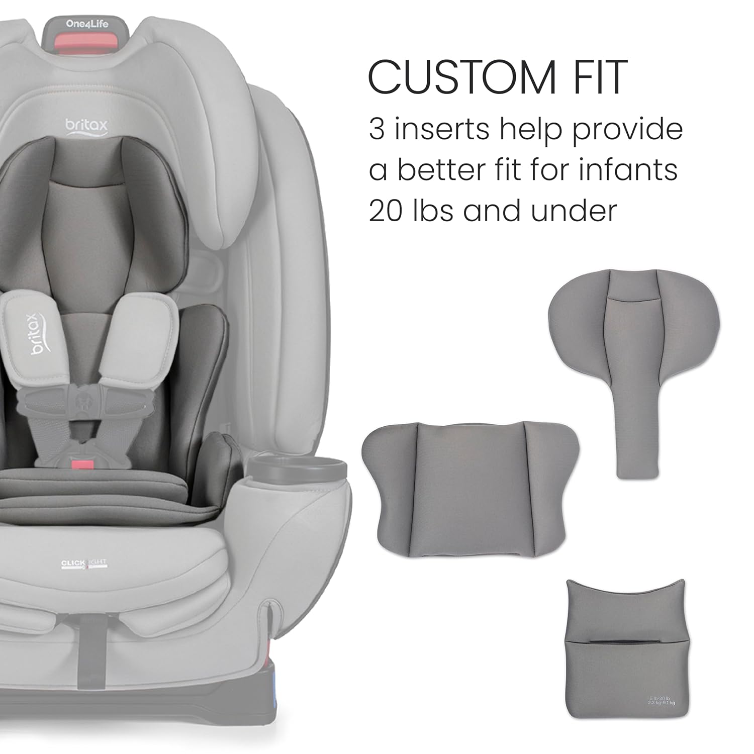 Britax One4Life All-in-One Car Seat, Up to 10 Years of Use, Rear Facing, Forward Facing, & Booster Modes, Extended Rear-Facing, ClickTight Installation & Breathable SafeWash Fabrics — Mineral Gray