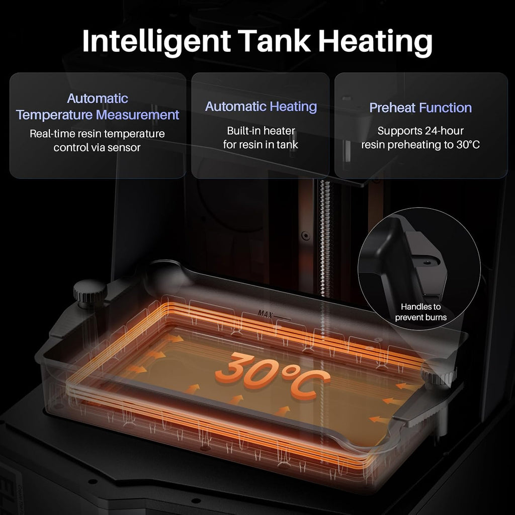 ELEGOO 16K Saturn 4 Ultra Resin 3D Printer, Fast Printing up to 150mm/h, 10inch 16K Ultra High Resolution, Automatic Leveling, Smart Mechanical Sensor, AI Camera, Large Printing Size 8.33'×4.66'×8.66'