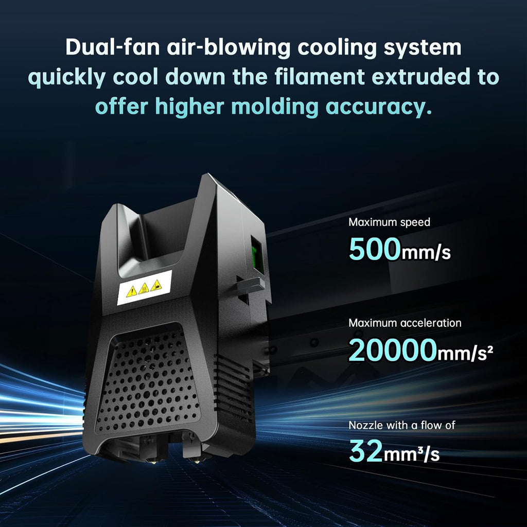 Flashforge Guider 3 Ultra Professional Level 3D Printer, 500mm/s High Speed Dual Extruder 3D Printer with Auto Leveling, Quick Release Nozzle, Filament Drying Chamber, Print Size 330 * 330 * 600mm
