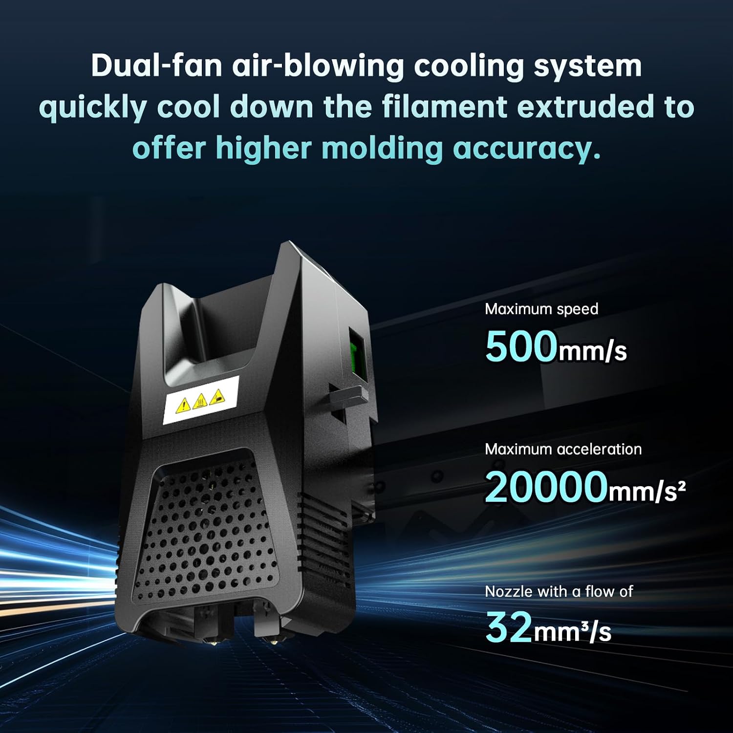 Flashforge Guider 3 Ultra Professional Level 3D Printer, 500mm/s High Speed Dual Extruder 3D Printer with Auto Leveling, Quick Release Nozzle, Filament Drying Chamber, Print Size 330 * 330 * 600mm