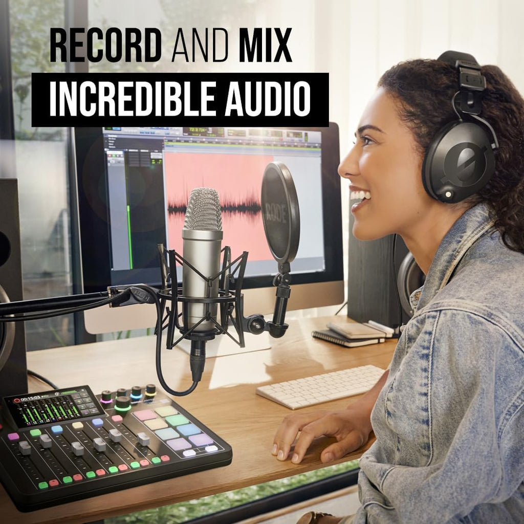 RØDE RØDECaster Pro II All-in-One Production Solution for Podcasting, Streaming, Music Production and Content Creation,Black