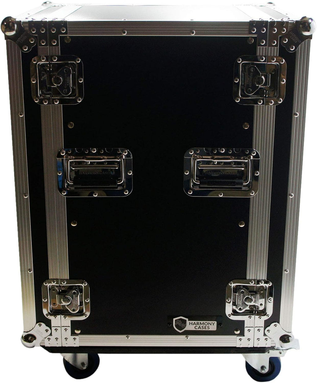 Harmony Audio Cases HC16UADC Flight DJ Amp 16U Veritcal Rack Amplifier Enclosure DJ Case With Wheels