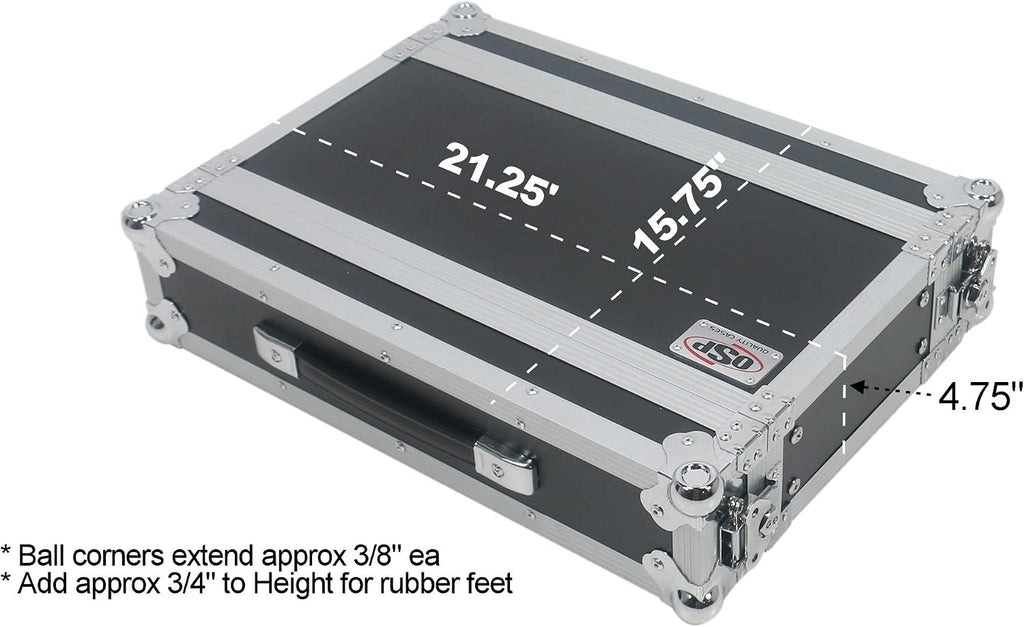 OSP Cases | ATA Road Case | 2-Space Effects Rack | 10' Deep | RC2U-10