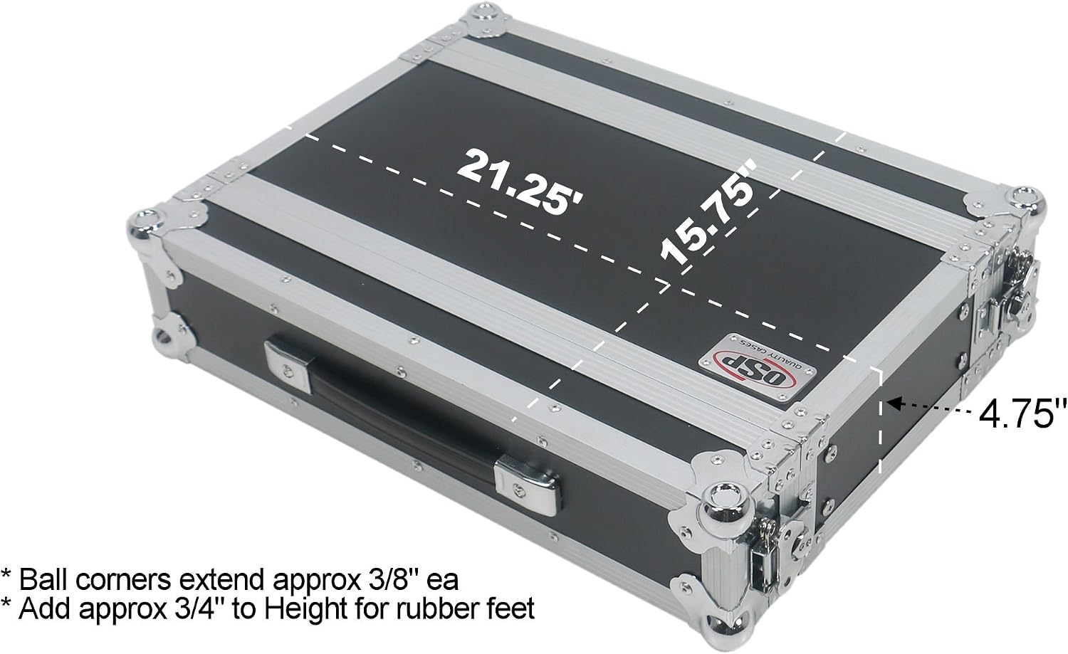 OSP Cases | ATA Road Case | 2-Space Effects Rack | 10' Deep | RC2U-10