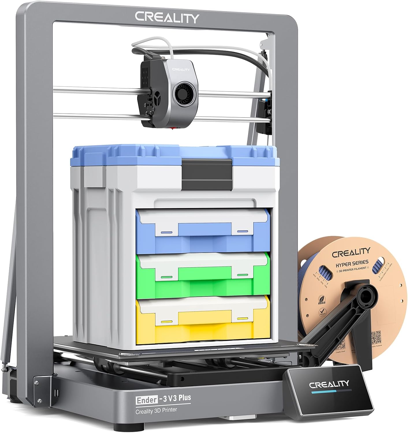 Creality Ender 3 V3 Plus 3D Printer Bundle with PLA Filament 1.75mm