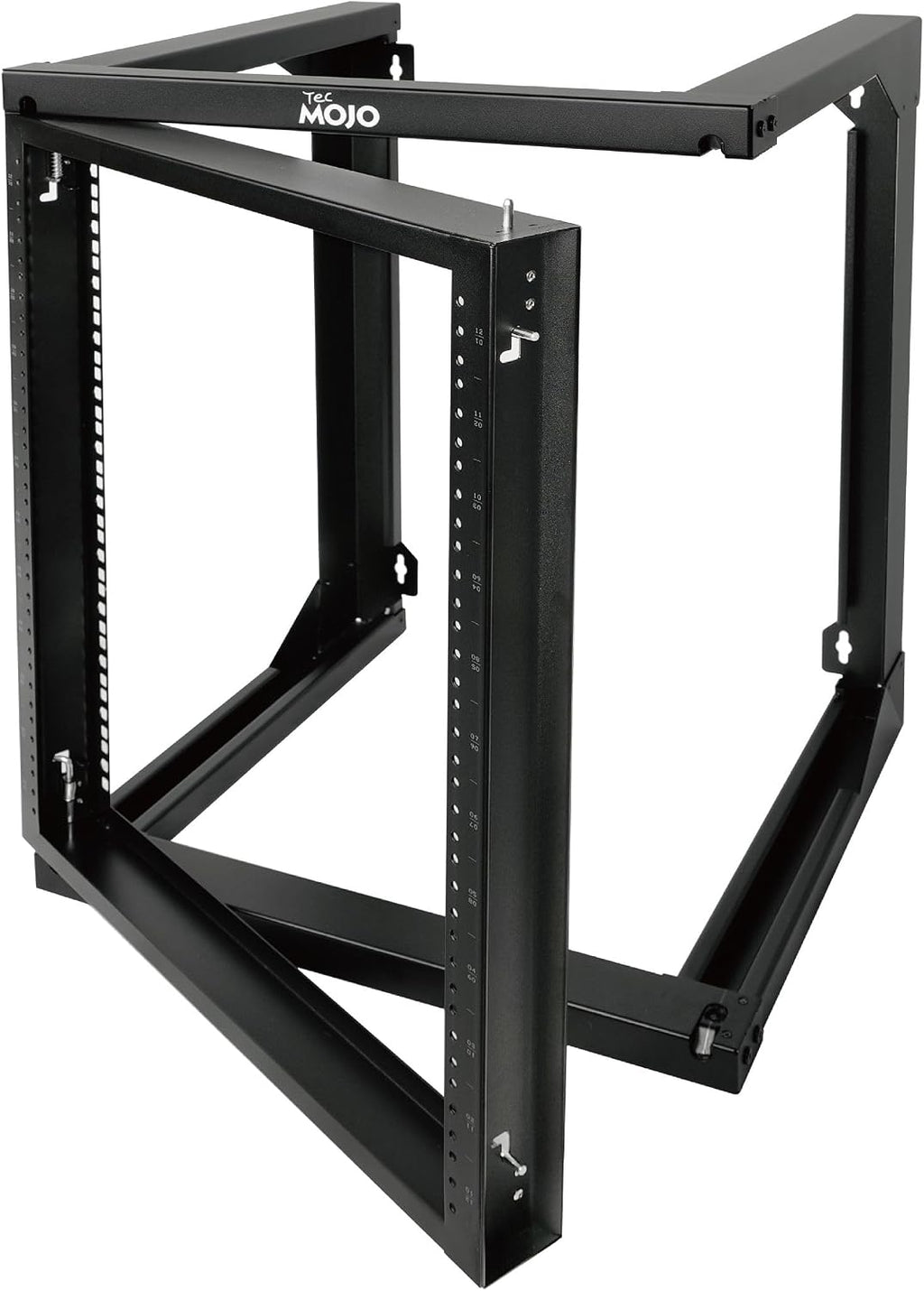 Tecmojo 12U Wall Mount Server Rack, Open Frame Network Rack for 19' Computer/AV/Data/IT/Media Equipment, 18' Depth, 16' Apart Mounting Holes, Swing Gate, Square and Tapped Holes