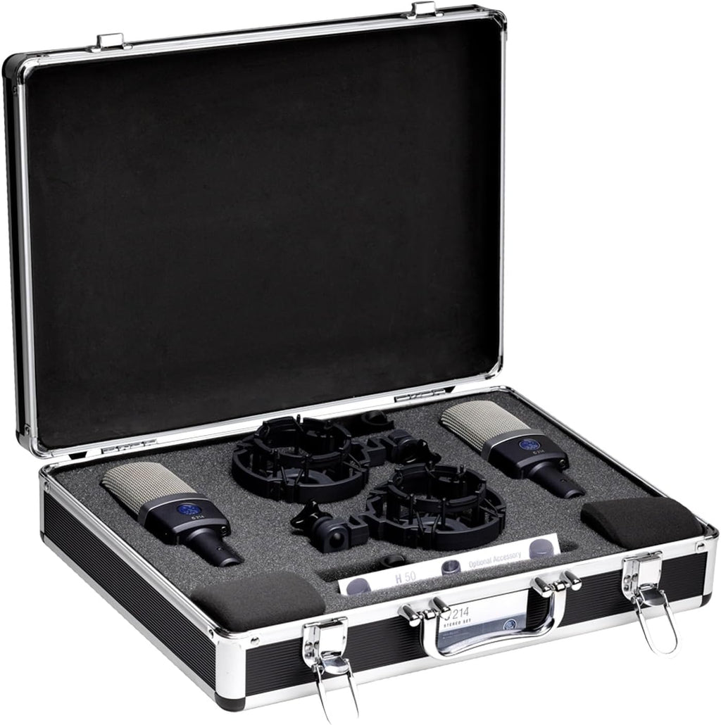 AKG Pro Audio C214 Professional Large-Diaphragm Condenser Microphone, Matched Pair, C214 Pair