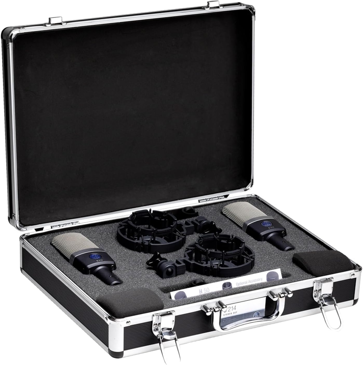AKG Pro Audio C214 Professional Large-Diaphragm Condenser Microphone, Matched Pair, C214 Pair