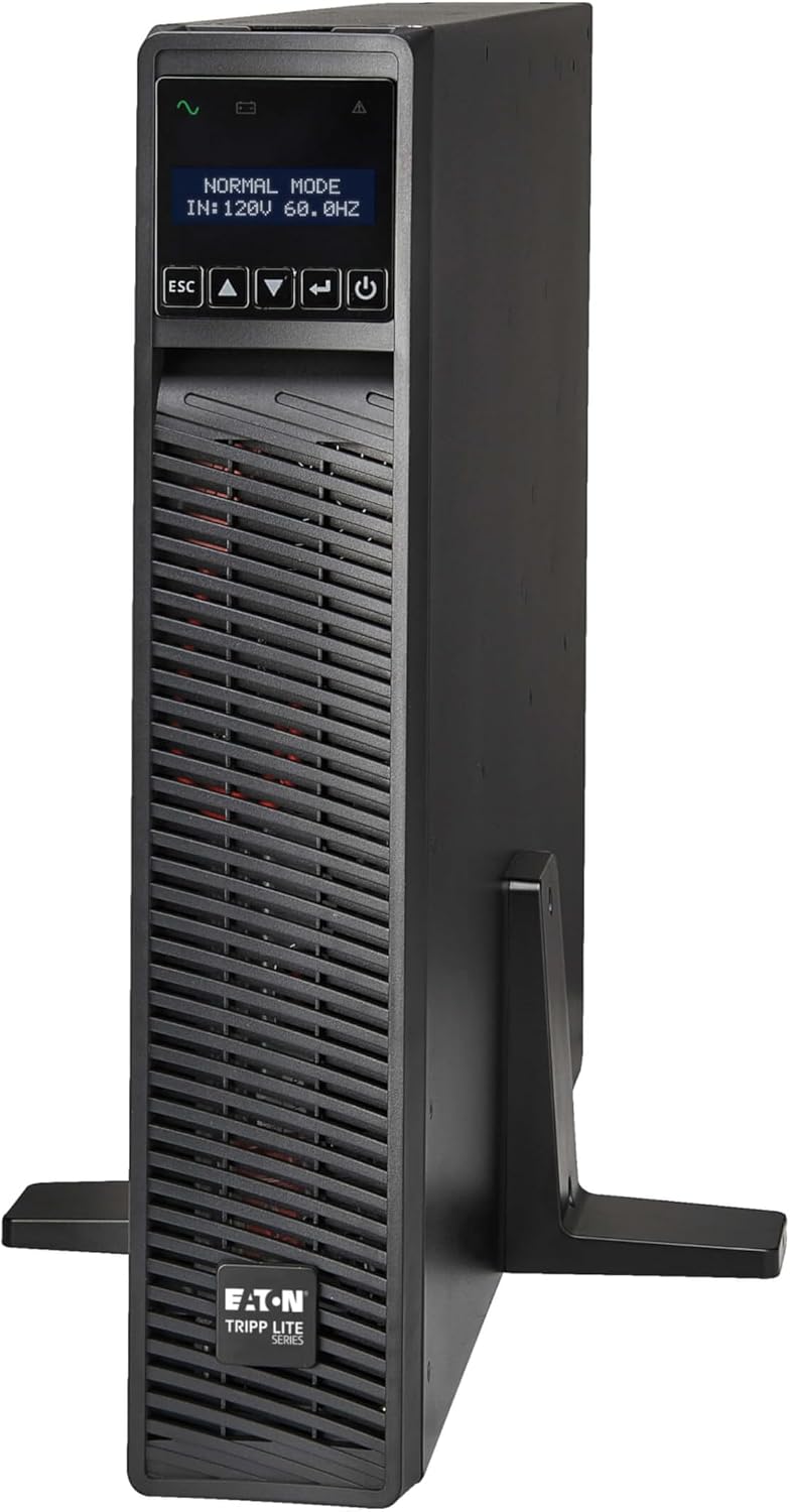 Eaton Tripp Lite Series SMART1000RMXL2U 1500VA Rack Mount UPS Battery Backup, Pure Sine Wave, 1000W, Extended Run & Network Card Option, 8 Outlets, 120V, AVR, Uninterruptible Power Supply