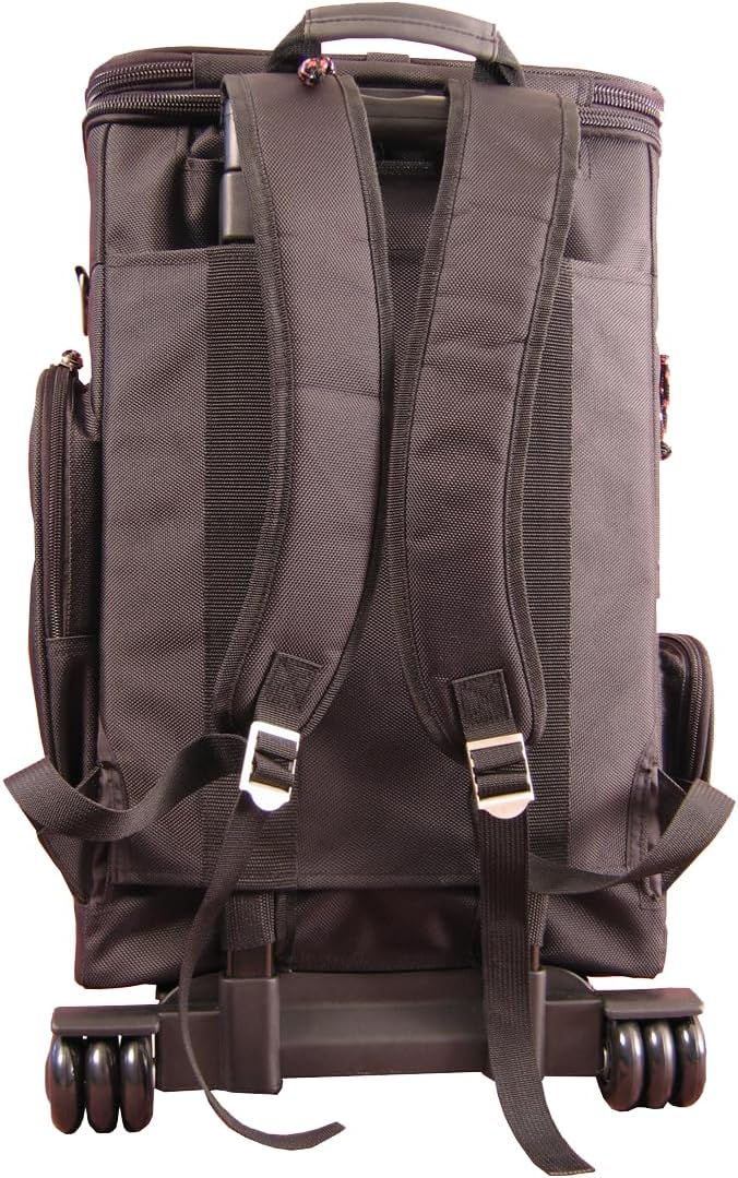 Gator Cases Lightweight Rolling Backpack Case with Pull Handle Fits 25-Note Micro Controllers and Laptop, (GK-LT25W)