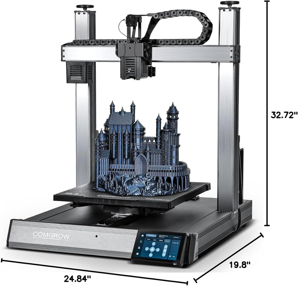 Sovol T300 3D Printer Max Speed up to 600mm/s, Klipper Firmware 300℃ All-in-one Hotend 30s Preheat Time 81-Point Auto Leveling 95% Pre-Assembly All Metal Body 11.8 * 11.8 * 13.8in