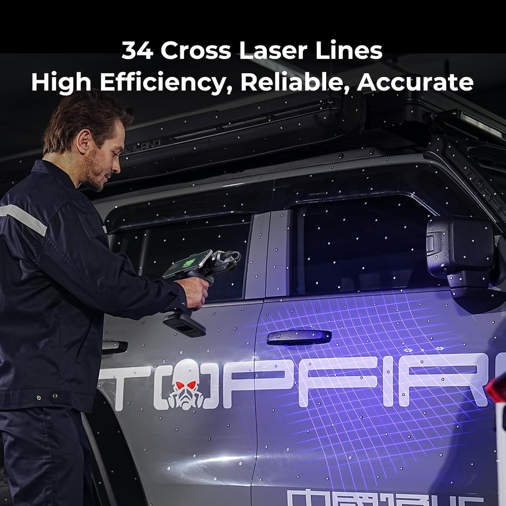 Creality 3D Scanner Raptor X for 3D Printing, 60fps, 34 Cross Blue Laser & NIR, WiFi 6 Handheld Scanner, 0.02mm Accuracy, 24-Bit Full-Color Scanning for iOS/Android/Win/macOS