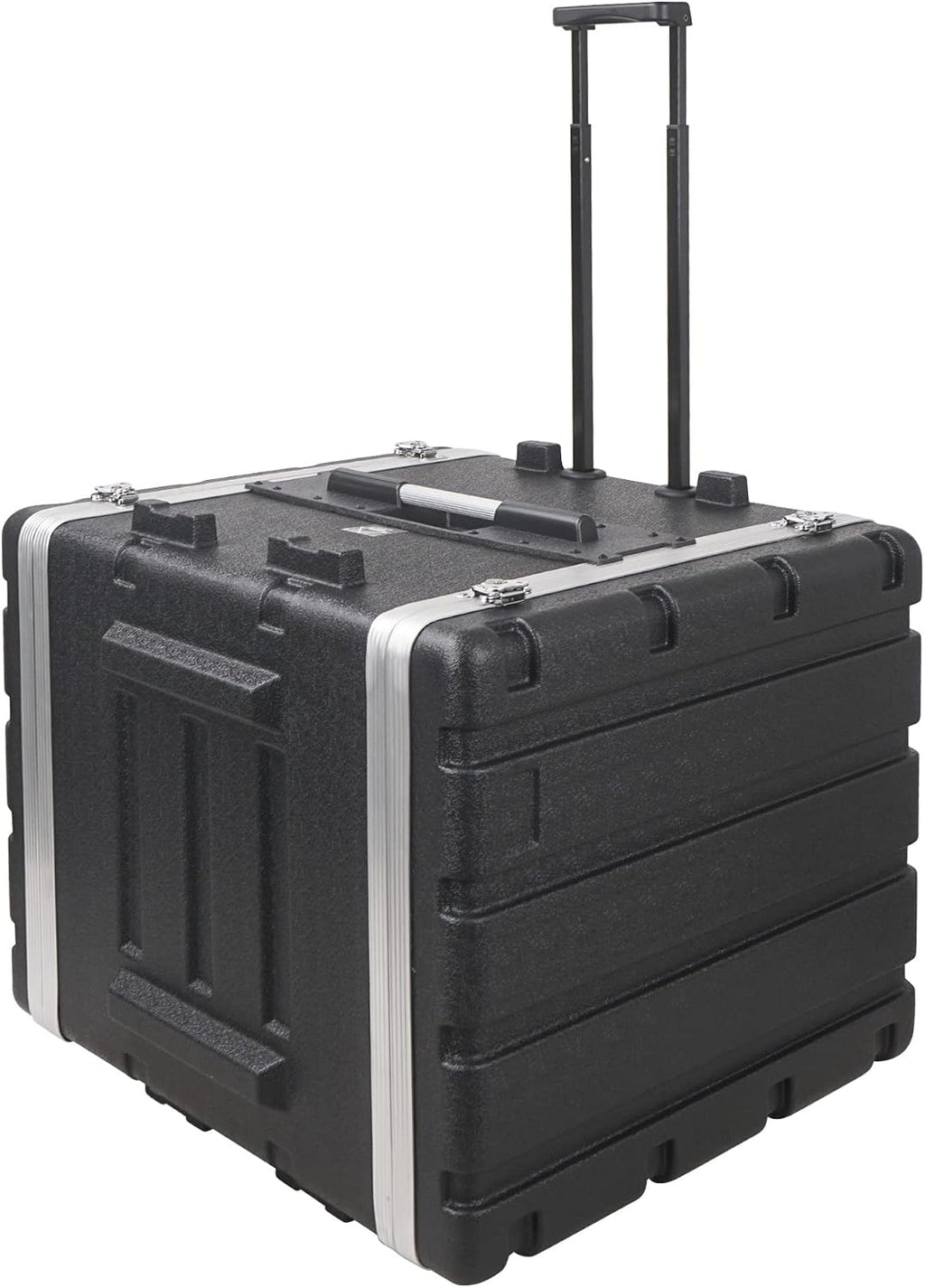 Sound Town Lightweight 12U PA DJ Rack/Road Case with 11U Rack Space, ABS Construction, 19' Depth, Retractable Handle, Wheels and Heavy-Duty Latches (STRC-A12UT)