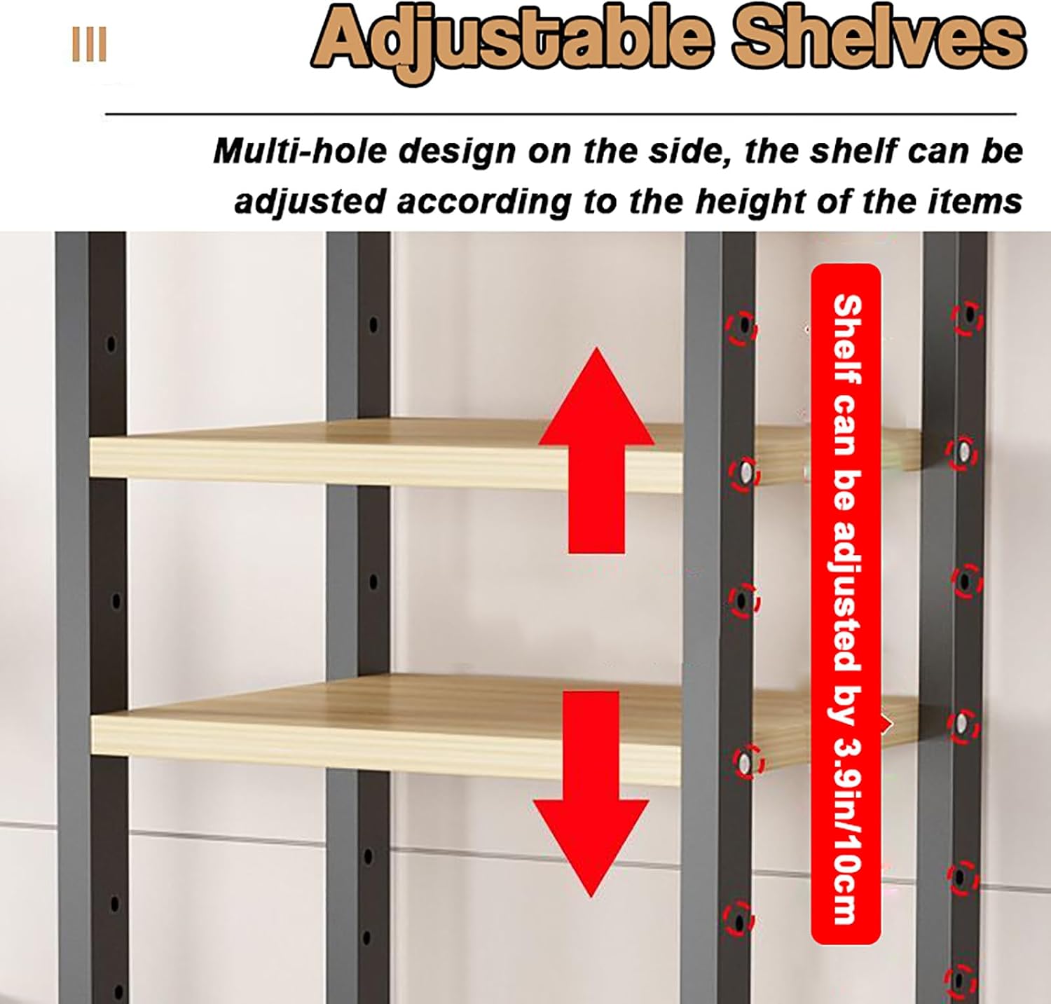 AV Media Stand 5/6/7/8 Tier Movable Record Player DVD CD Audio Rack Tower Holder, Adjustable Media Storage Cabinet, Equipment Console Shelf for Home Office Theater,Black,6 Tier W 19.6″