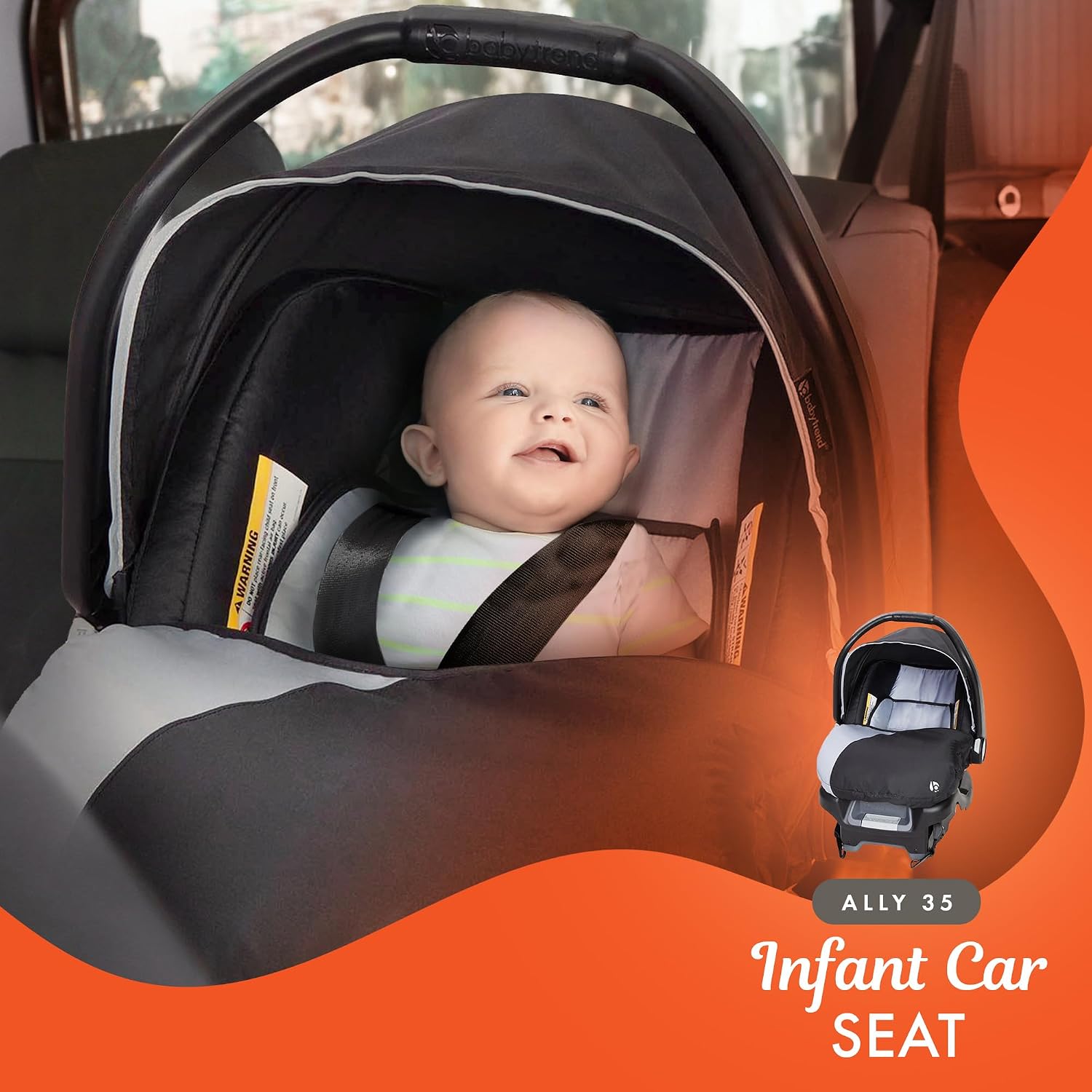 Baby Trend Infant and Toddler Double Stroller & 2 Car Seat Combo, 3 Pc Set, Stormy - Portable and Lightweight Stroller Duo and Car Seat Travel System Tandem